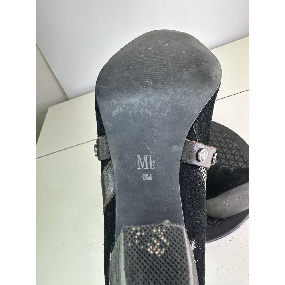 Mia Limited Edition Black Leather Studded Jeweled Ankle Boots Women’s Size 9M - Picture 4 of 10